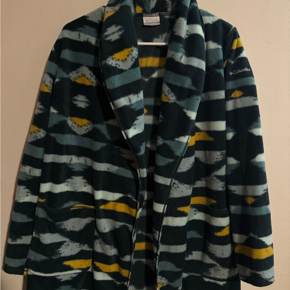 Columbia Women's Patterned Jacket - Black, Yellow, Blue - Picture 2 of 7